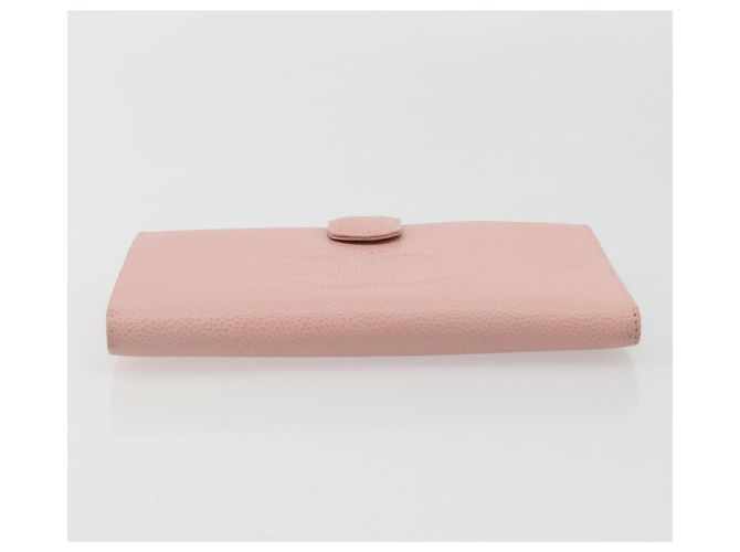 CHANEL Long Wallet Caviar Leder Roségold CC Authentisch ar13987A Pink Golden - Ansicht 7