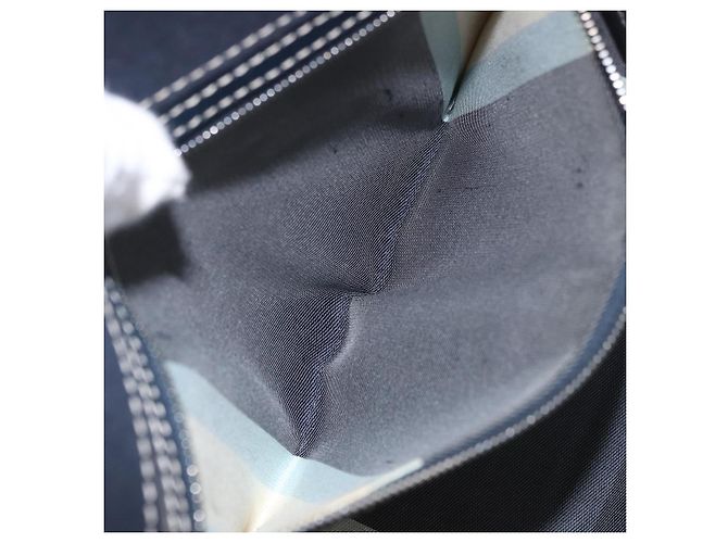 FENDI Mamma Baguette Tote Bag Canvas Navy Silver Auth BA13682V Silber Marineblau - Ansicht 22