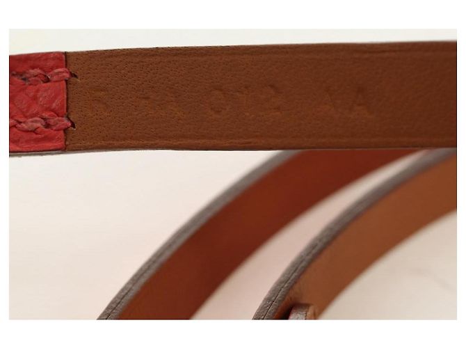 Hermès HERMES Appi 3 Armband Leder Orange Authentisch 187889M - Ansicht 11