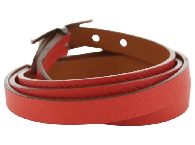 Hermès HERMES Appi 3 Armband Leder Orange Authentisch 187889M - Ansicht 3