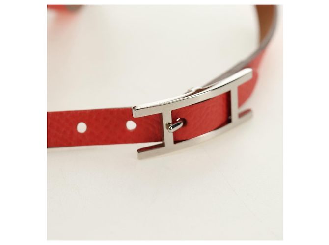 Hermès HERMES Appi 3 Armband Leder Orange Authentisch 187889M - Ansicht 6