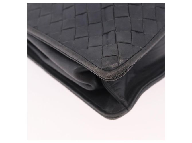Borsa a Spalla BOTTEGA VENETA INTRECCIATO Pelle Grigia Auth 190565 - vista 10