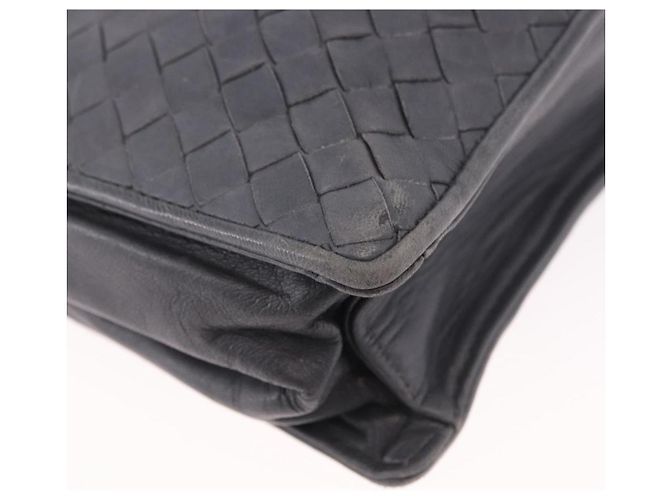 Borsa a Spalla BOTTEGA VENETA INTRECCIATO Pelle Grigia Auth 190565 - vista 12