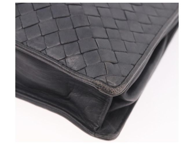 Borsa a Spalla BOTTEGA VENETA INTRECCIATO Pelle Grigia Auth 190565 - vista 13