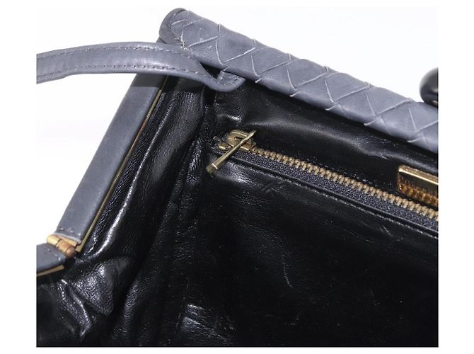 Borsa a Spalla BOTTEGA VENETA INTRECCIATO Pelle Grigia Auth 190565 - vista 19