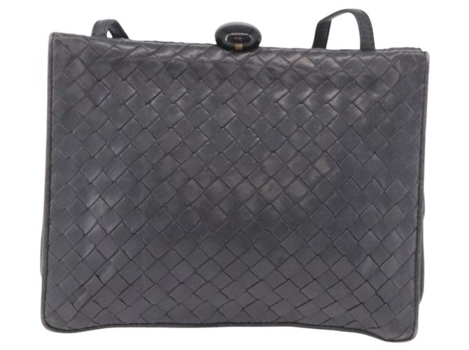 Borsa a Spalla BOTTEGA VENETA INTRECCIATO Pelle Grigia Auth 190565 - vista 2