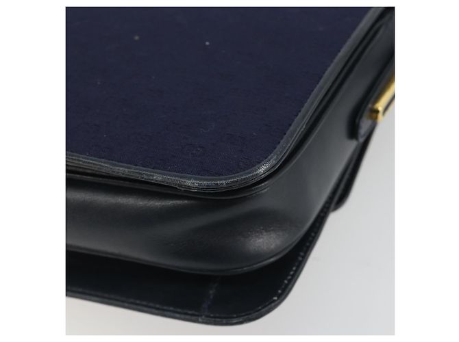 Borsa a Spalla GUCCI Micro GG Canvas Blu Navy Oro Autentica ep15021A D'oro - vista 12