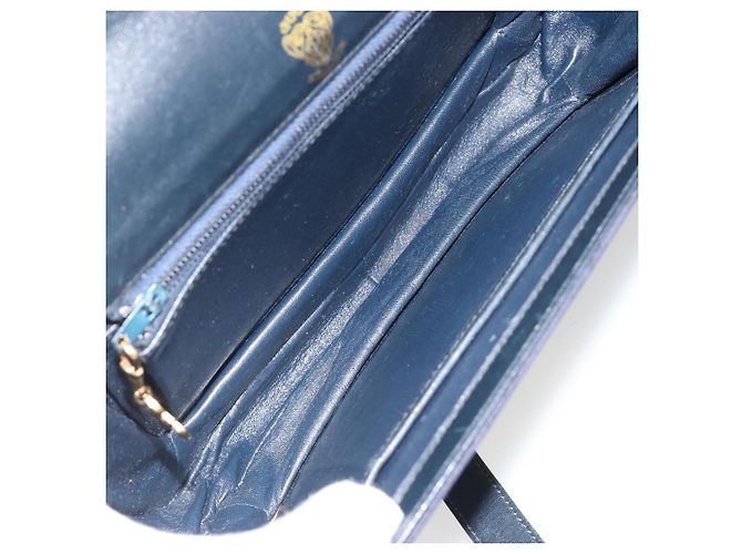 Borsa a Spalla GUCCI Micro GG Canvas Blu Navy Oro Autentica ep15021A D'oro - vista 17