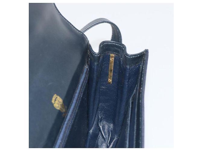 Borsa a Spalla GUCCI Micro GG Canvas Blu Navy Oro Autentica ep15021A D'oro - vista 18