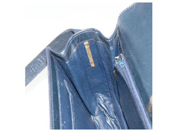 Borsa a Spalla GUCCI Micro GG Canvas Blu Navy Oro Autentica ep15021A D'oro - vista 19