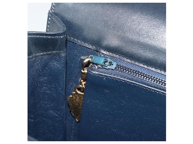 Borsa a Spalla GUCCI Micro GG Canvas Blu Navy Oro Autentica ep15021A D'oro - vista 20