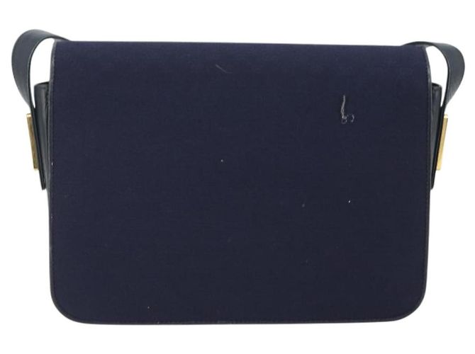 Borsa a Spalla GUCCI Micro GG Canvas Blu Navy Oro Autentica ep15021A D'oro - vista 3