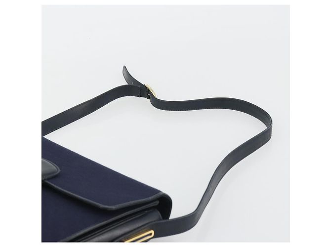 Borsa a Spalla GUCCI Micro GG Canvas Blu Navy Oro Autentica ep15021A D'oro - vista 8