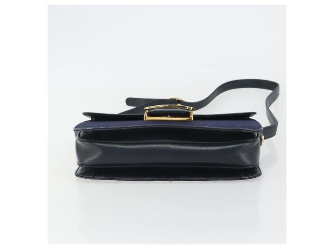 Borsa a Spalla GUCCI Micro GG Canvas Blu Navy Oro Autentica ep15021A D'oro - vista 9