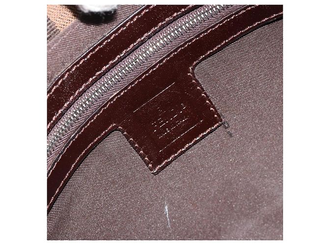 FENDI Zucca Canvas Mamma Baguette Borsa a Spalla Marrone Nero Auth BA13674V - vista 17