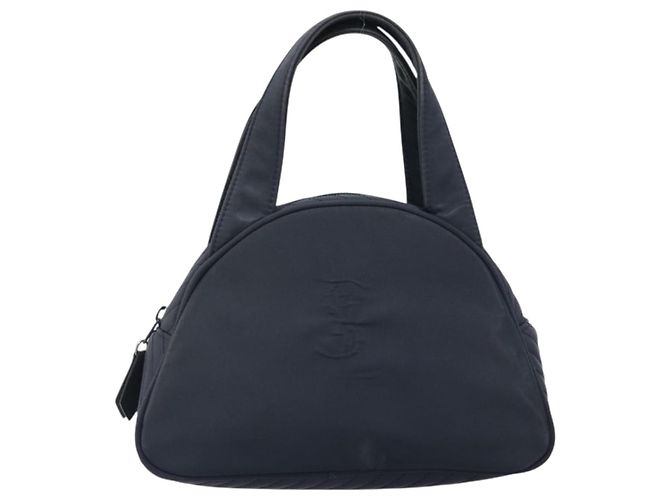 SAINT LAURENT Borsa a Mano Nylon Navy Argento Auth mr2565 Blu navy - vista 2