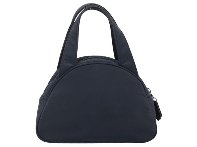 SAINT LAURENT Borsa a Mano Nylon Navy Argento Auth mr2565 Blu navy - vista 3