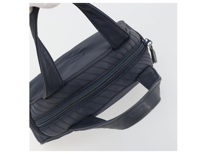 SAINT LAURENT Borsa a Mano Nylon Navy Argento Auth mr2565 Blu navy - vista 6