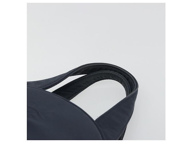 SAINT LAURENT Borsa a Mano Nylon Navy Argento Auth mr2565 Blu navy - vista 8