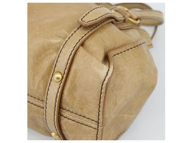 Borsa Miu Miu in pelle beige oro Auth 190085SAM D'oro - vista 10