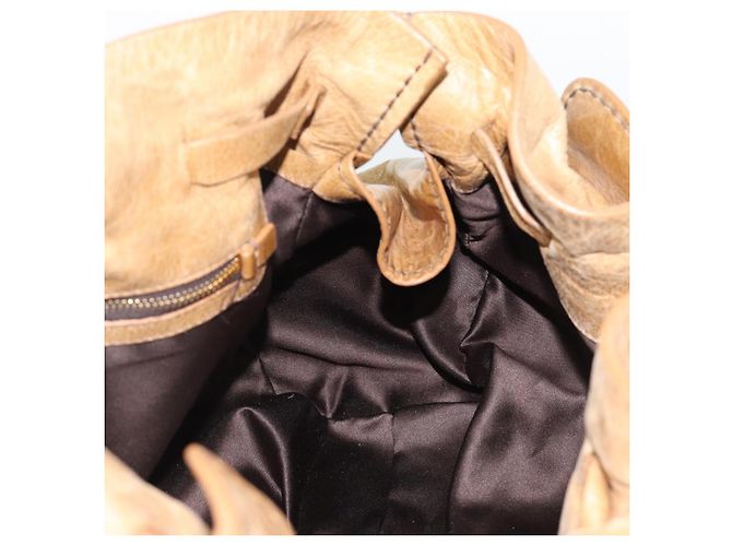 Borsa Miu Miu in pelle beige oro Auth 190085SAM D'oro - vista 19