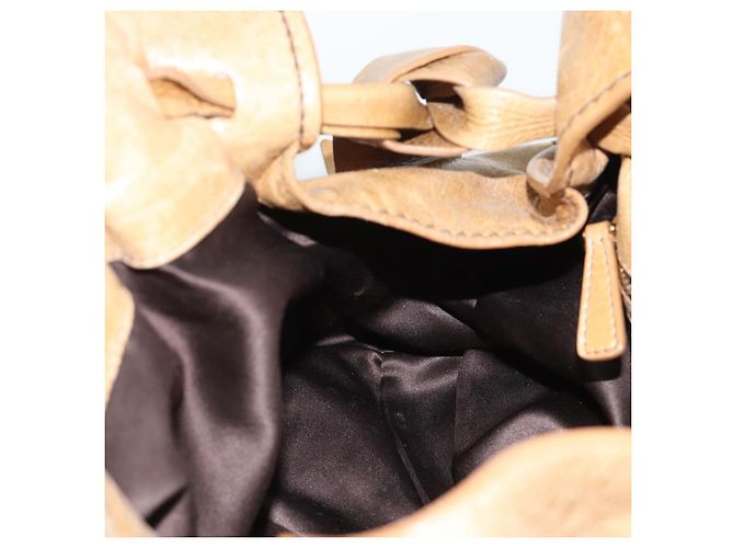 Borsa Miu Miu in pelle beige oro Auth 190085SAM D'oro - vista 20