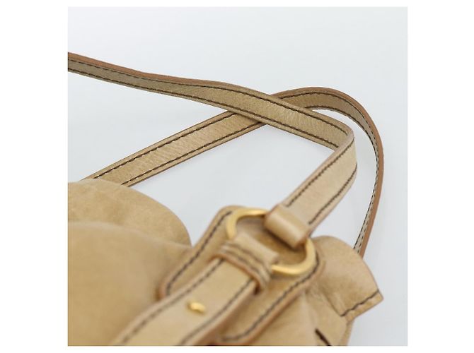 Borsa Miu Miu in pelle beige oro Auth 190085SAM D'oro - vista 8
