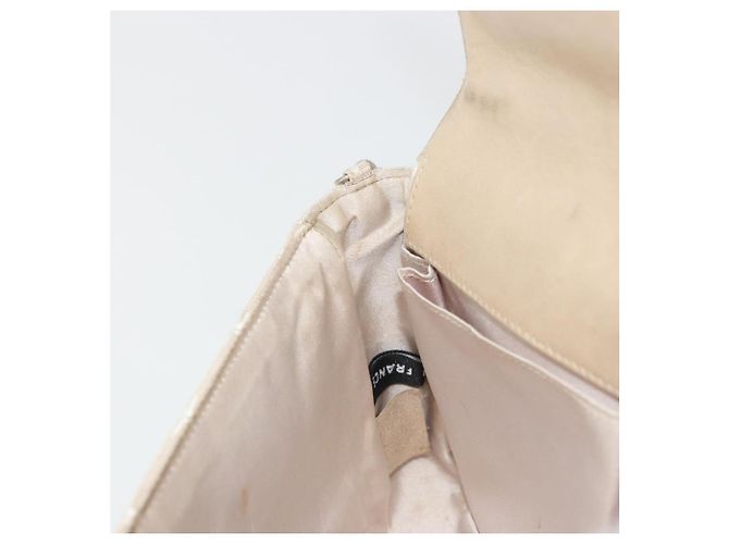 CHANEL Nuevo bolso de hombro Travel Line en lona beige con cadena plateada CC Auténtico ar14011SAV - vista 20