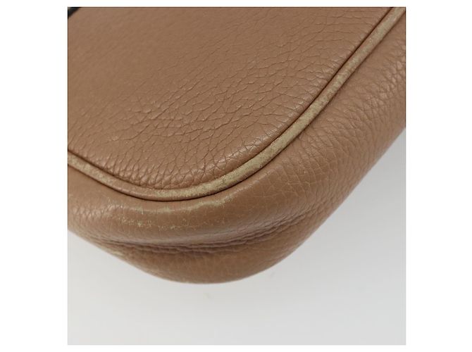 Borsa a Spalla con Catena GUCCI in Pelle Beige Oro 536224 Auth ka4986 D'oro - vista 13