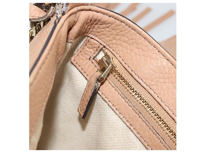Borsa a Spalla con Catena GUCCI in Pelle Beige Oro 536224 Auth ka4986 D'oro - vista 20