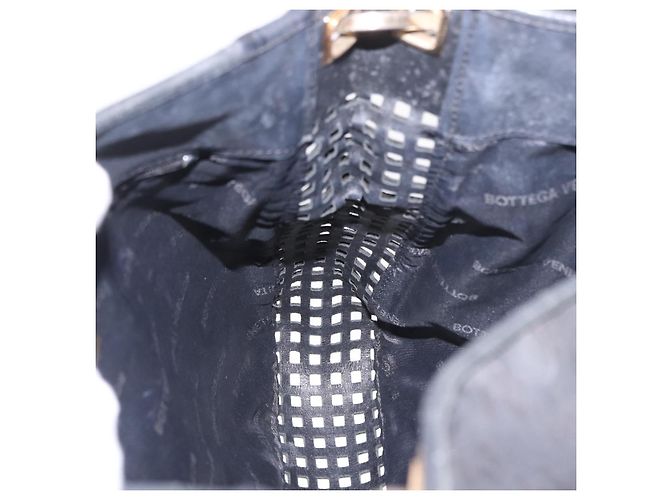 Borsa a Spalla BOTTEGA VENETA in tela Nero Oro Auth bs35947 D'oro - vista 17
