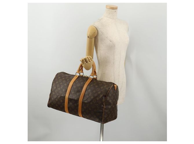 LOUIS VUITTON Bolso Boston Monogram Keepall 45 M41428 LV Auth 188877 Monograma - vista 22