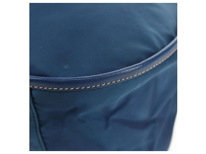 Borsa a Spalla PRADA Nylon 2way Blu Oro Auth 189145V D'oro - vista 16