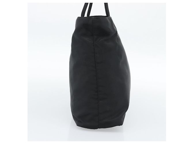 Bolso de mano PRADA Nylon Negro Plata Auth 188572 - vista 4