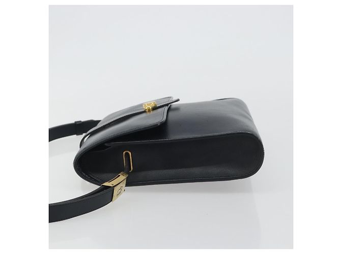 Borsa a tracolla Christian Dior in pelle blu navy e oro Auth ep14988 D'oro - vista 5