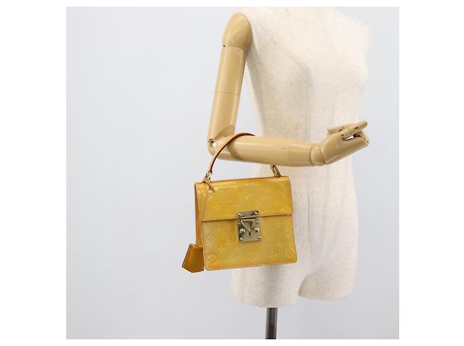 LOUIS VUITTON Monogram Vernis Spring street Hand Bag Gris M91029 LV Auth 189637 Grigio - vista 21