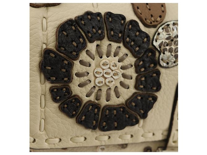 Borsa a tracolla FENDI Celeria Mamma Baguette in pelle 2way Avorio Auth 189268SAM Argento Crudo - vista 15