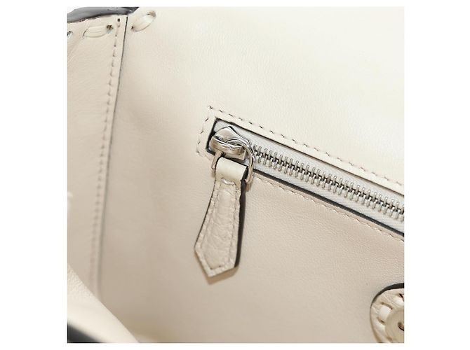 Borsa a tracolla FENDI Celeria Mamma Baguette in pelle 2way Avorio Auth 189268SAM Argento Crudo - vista 23