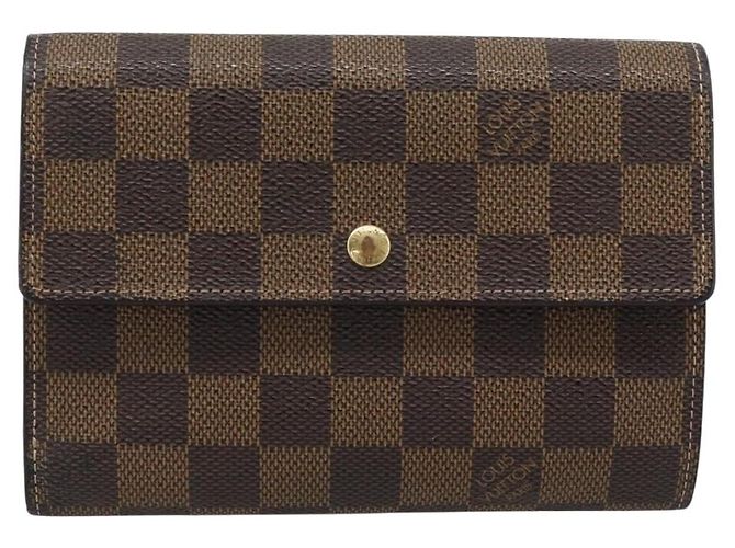 LOUIS VUITTON Damier Ebene Porte Tresor Etui Papie Wallet N61202 LV Auth 190753A - vista 13