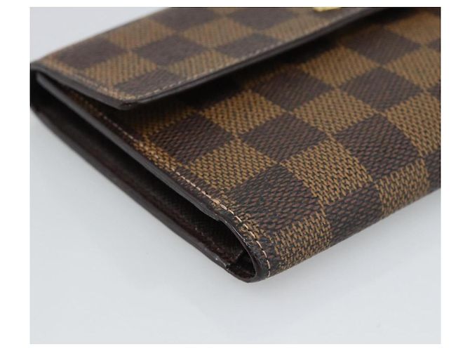 LOUIS VUITTON Damier Ebene Porte Tresor Etui Papie Wallet N61202 LV Auth 190753A - vista 14