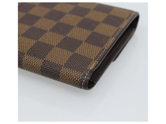 LOUIS VUITTON Damier Ebene Porte Tresor Etui Papie Wallet N61202 LV Auth 190753A - vista 15