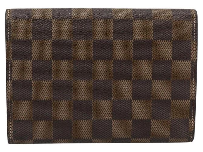 LOUIS VUITTON Damier Ebene Porte Tresor Etui Papie Wallet N61202 LV Auth 190753A - vista 2