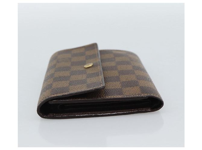 LOUIS VUITTON Damier Ebene Porte Tresor Etui Papie Wallet N61202 LV Auth 190753A - vista 3
