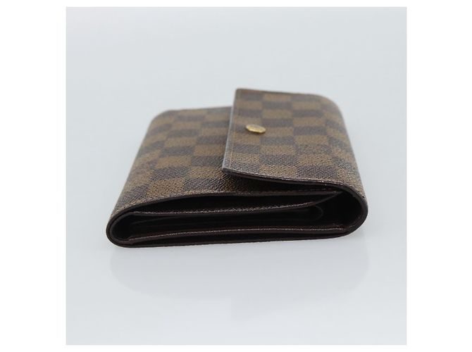 LOUIS VUITTON Damier Ebene Porte Tresor Etui Papie Wallet N61202 LV Auth 190753A - vista 4