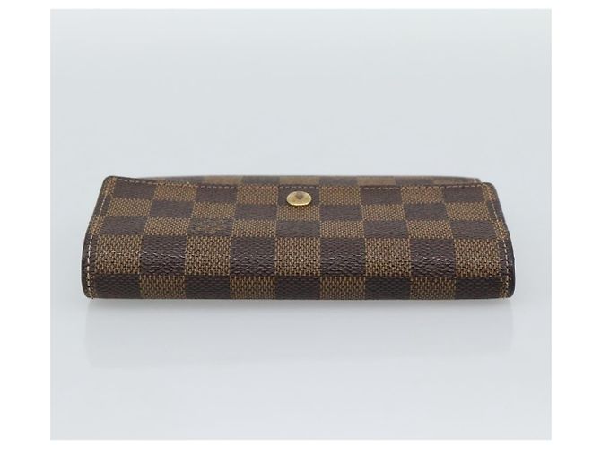 LOUIS VUITTON Damier Ebene Porte Tresor Etui Papie Wallet N61202 LV Auth 190753A - vista 5