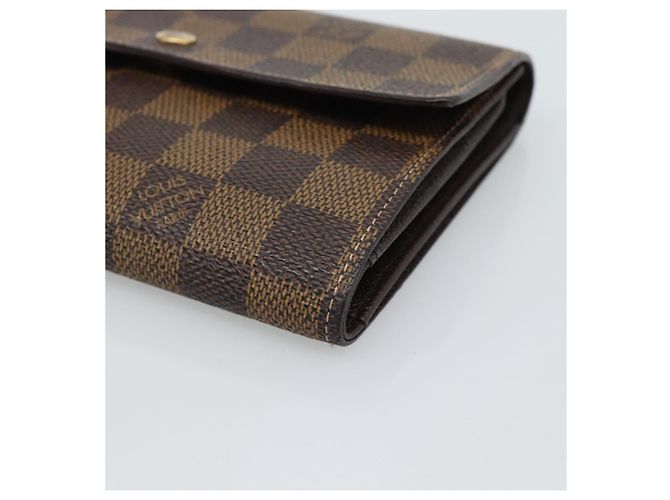 LOUIS VUITTON Damier Ebene Porte Tresor Etui Papie Wallet N61202 LV Auth 190753A - vista 7