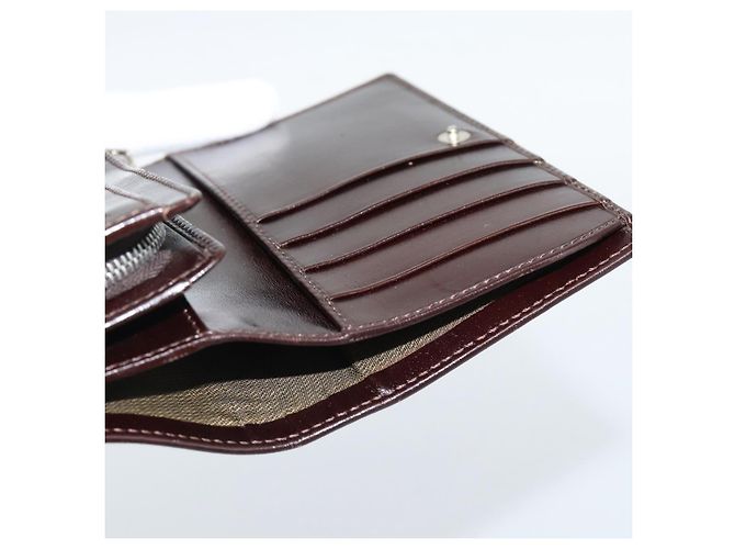 FENDI Cartera Bifold de Lona Zucca Negro Marrón Auth am11958V Castaño - vista 15