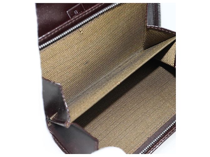 FENDI Cartera Bifold de Lona Zucca Negro Marrón Auth am11958V Castaño - vista 19