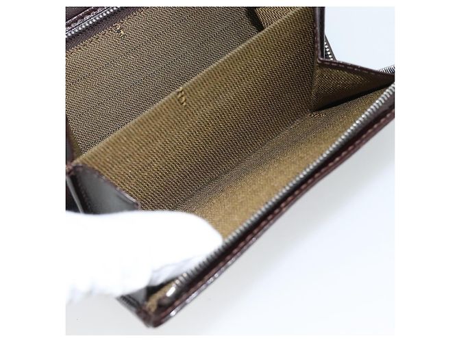 FENDI Cartera Bifold de Lona Zucca Negro Marrón Auth am11958V Castaño - vista 20