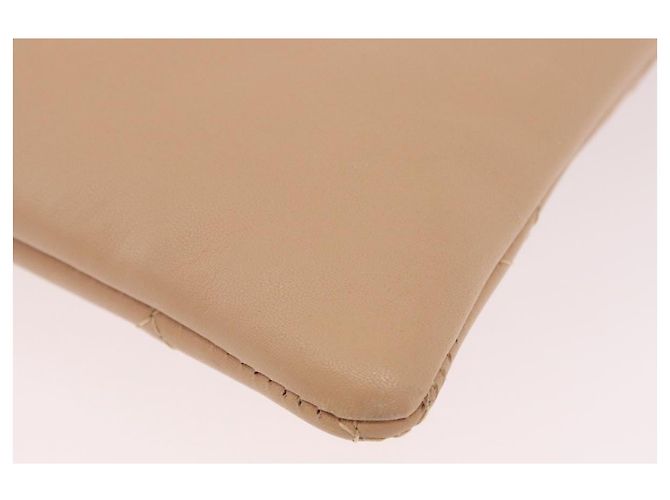 CHANEL Cambon Line Matelasse Shoulder Bag Pelle Beige Argento CC Auth 189889A - vista 11